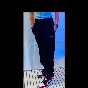 -Black Champion Sweatpants-